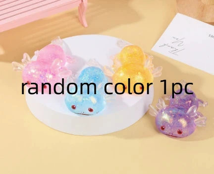 Unbranded Axolotl Squishy Stress Relief Toy Slow Rebound Squeeze Fidget Decompression Toy For Adults Office Desktop Relaxation