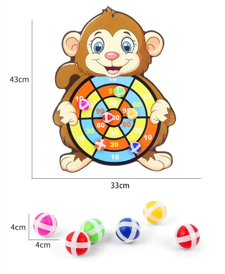 Educational Games Dart Board Baby Toy Stickey Ball Dart Indoor Sports Child Montessori Games for Children 3 to 7 Years