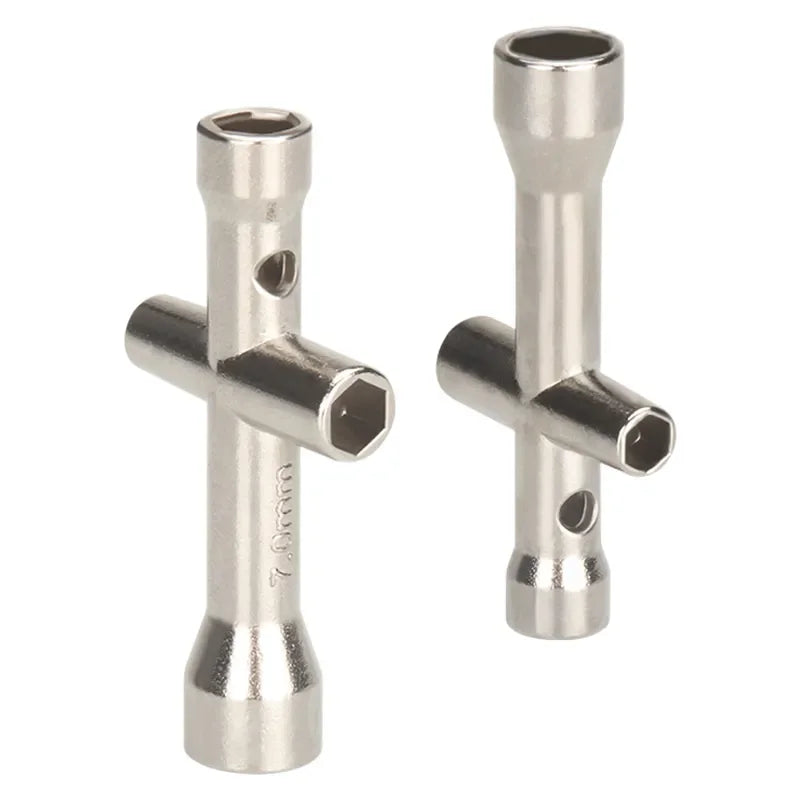 4 in 1 3D Printer Nozzle Tool M2 M2.5 M3 M4 Screw Nut Hexagonal Cross Wrench For E3D V5 V6 Bambu X1 P1 A1 Nozzle Mini Spanner