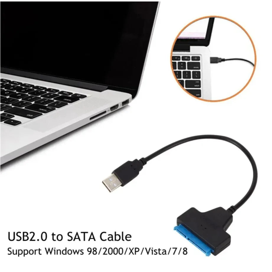 USB SATA Cable SATA To USB 3.0 / 2.0 /TYPE-C Adapter Support 2.5Inch External SSD HDD Hard Drive 22 Pin Sata Cable Adapter