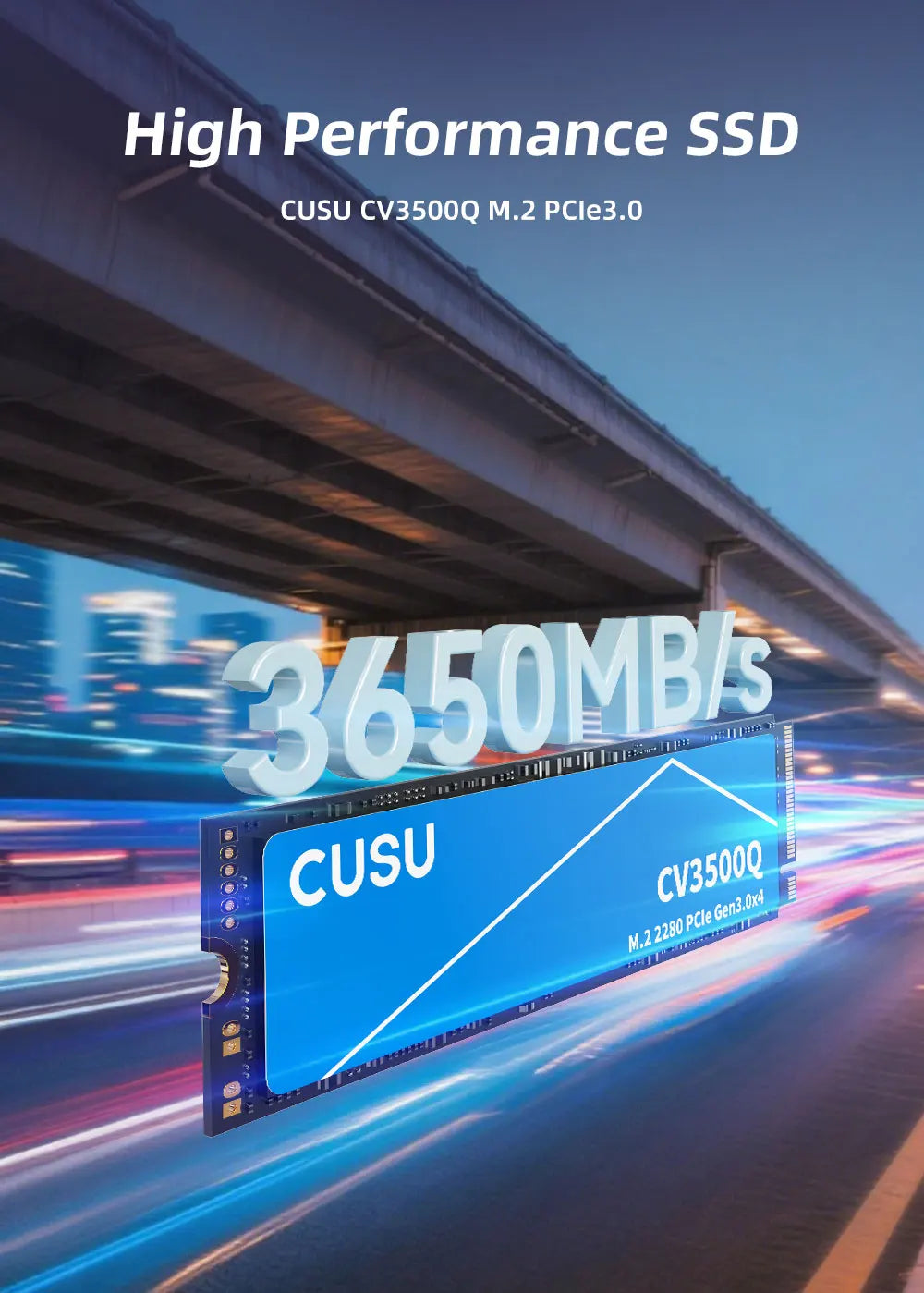 CUSU M2 SSD 1TB 2TB NVMe SSD 512GB Hard Drive PCIe3.0 X4 Internal Solid State Disk for Laptop Desktop