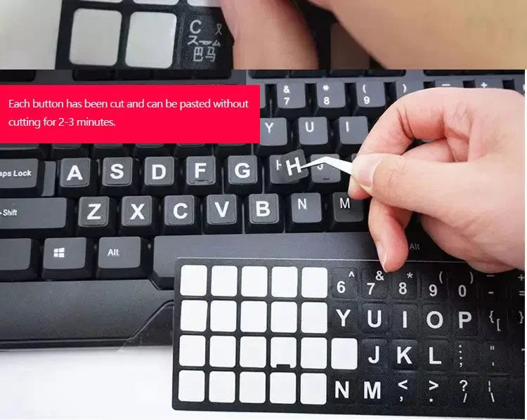 Keyboard Letter Stickers, Computer Keyboard Keycaps Repair Stickers, English Stickers, Notebook Frosted Self-Adhesive Stickers