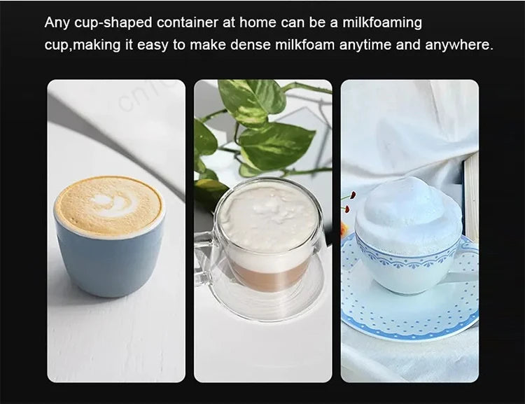 Espumador de Leche Eléctrico Inalámbrico con Carga USB Tipo C – Batidor de Mano de Acero Inoxidable ☕️🥛