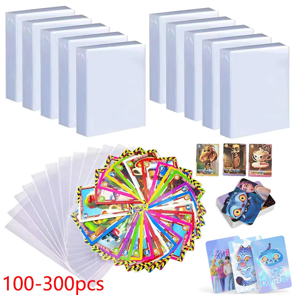 Clear Penny Card Sleeves 66x91mm 100/300Pcs Waterproof Card Protectors for Pokemon TCG Yugioh MTG Baseball Sports Trading Cards
