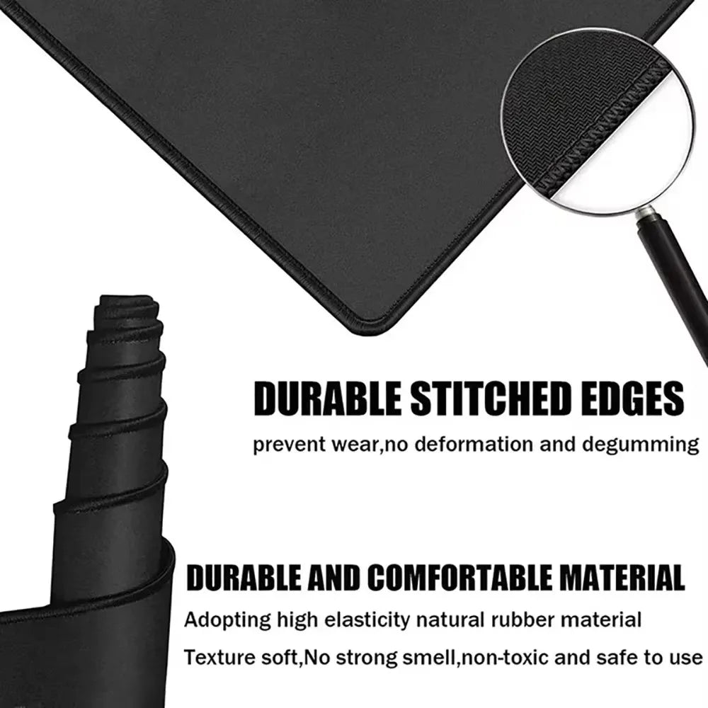 CIFBUY Large Gaming Mouse Pad Black Gray Swirl Design Desk Mat Non-Slip PC Computer Keyboard Office Carpet Maus Pad