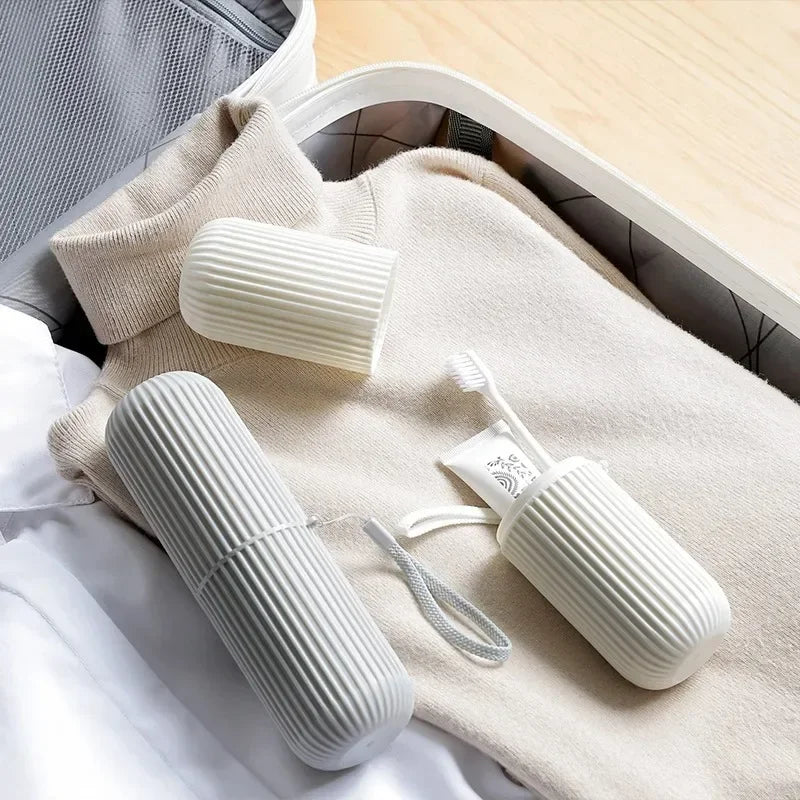 Portable Toothpaste Toothbrush Protect Holder Case Travel Camping Storage Box Organizer Travel Toiletries Storage Cup New Creat