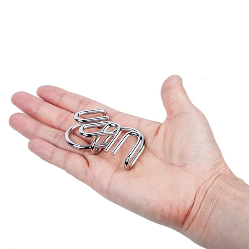 8 Pcs Metal Wire Puzzle Set, Brain Teaser IQ Logic Games for Adults, Challenging Montessori Mind Puzzles for Focus & Skill Train