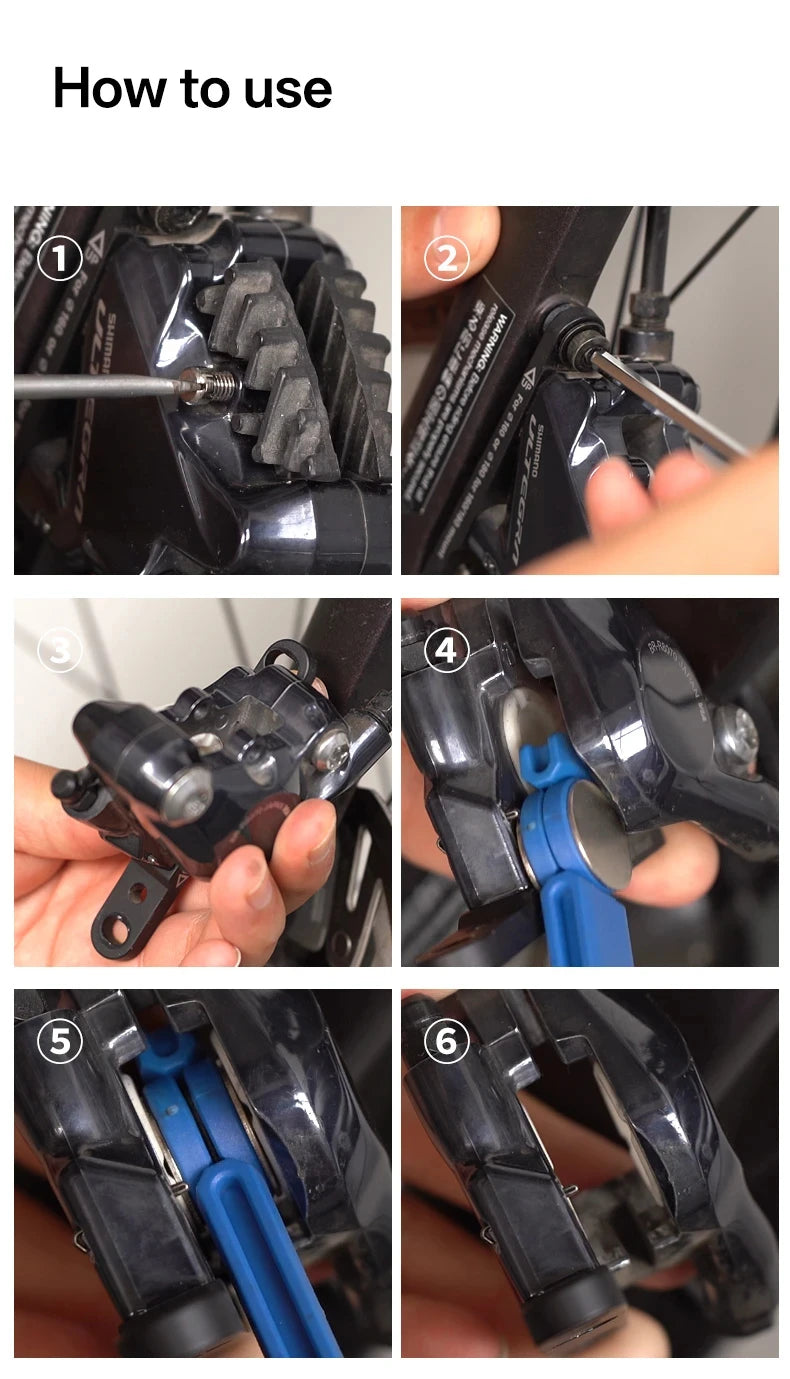 2in1 Bicycle Brake Pad Spreader Tool Durable Steel Rotatable Bike Oil Disc Piston Reset Hydraulic Brake Caliper Piston Extension