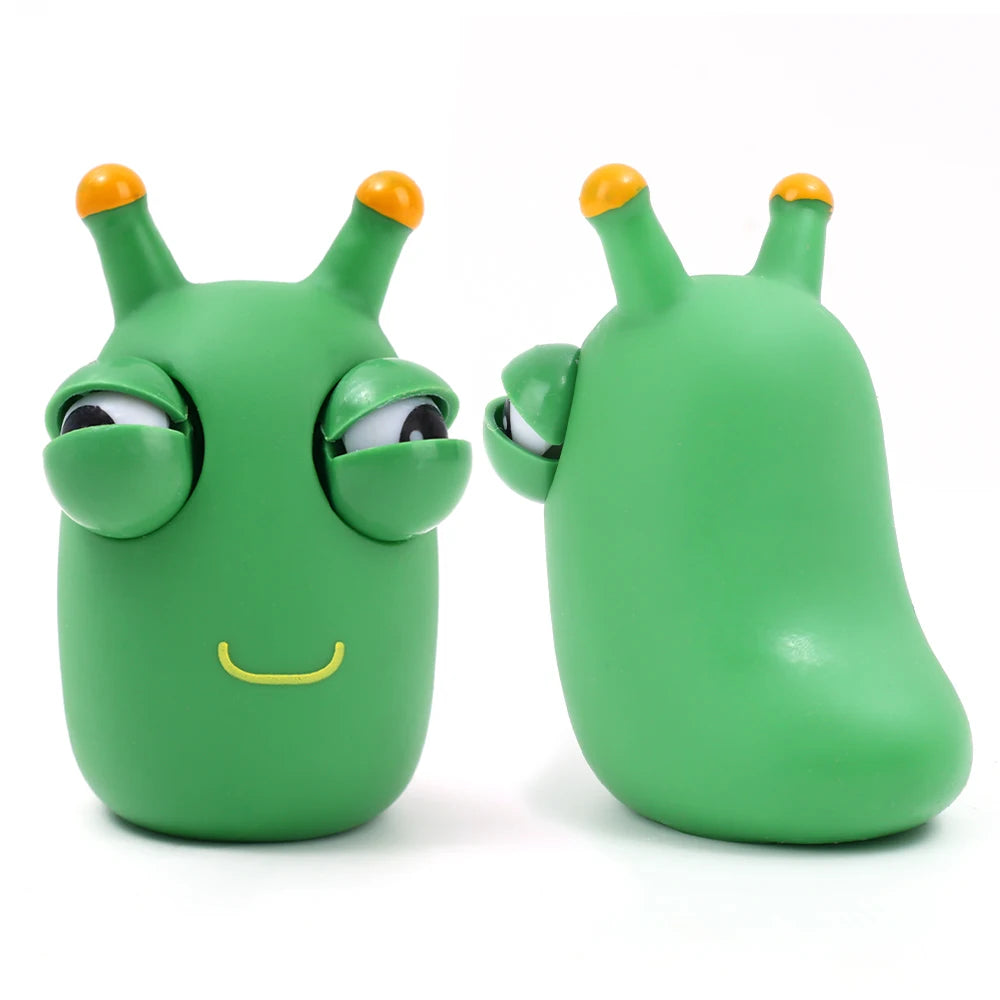 Novelty Green Worm Squeeze Toys Eye Fidget Sensory Stress Relief Toys for  Adults Birthday Gifts,Funny and Fun Venting Toys