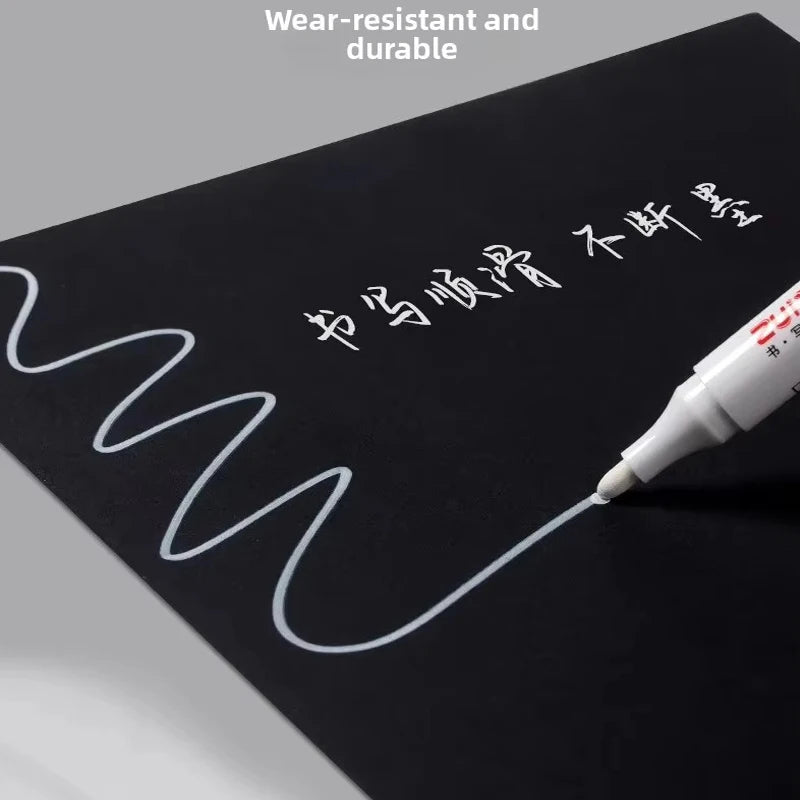 1Pc White Marker Pens 2.0mm Oily Waterproof White Gel Pen DIY Graffiti Sketching Markers Stationery Wrting School Supplies