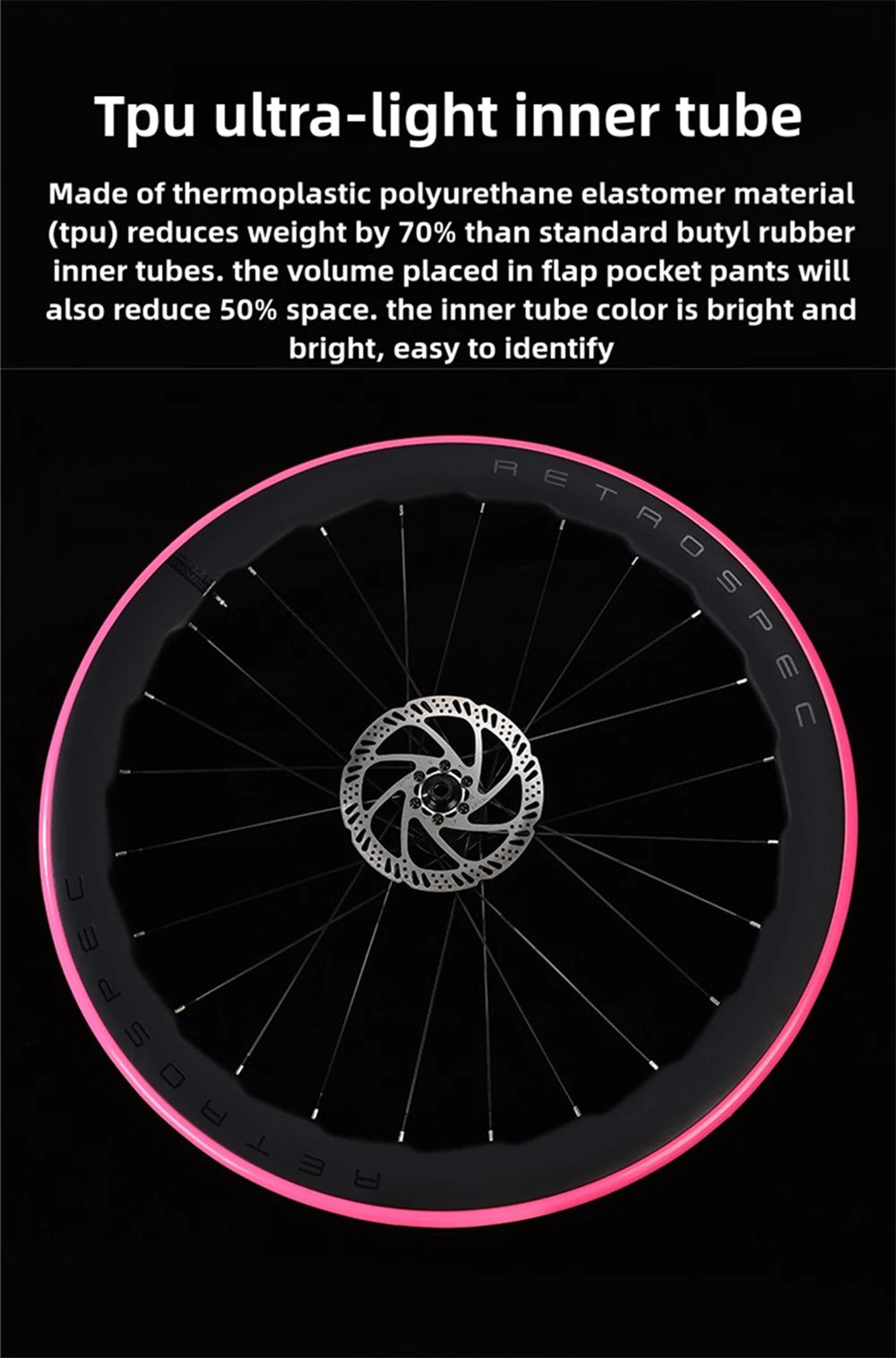 NPY 1Pcs Ultralight 28g Bike TPU Inner Tube 700X18 25 28 32 Road Bicycle TPU Material Tire 45mm/65mm/85mm Length French Valve