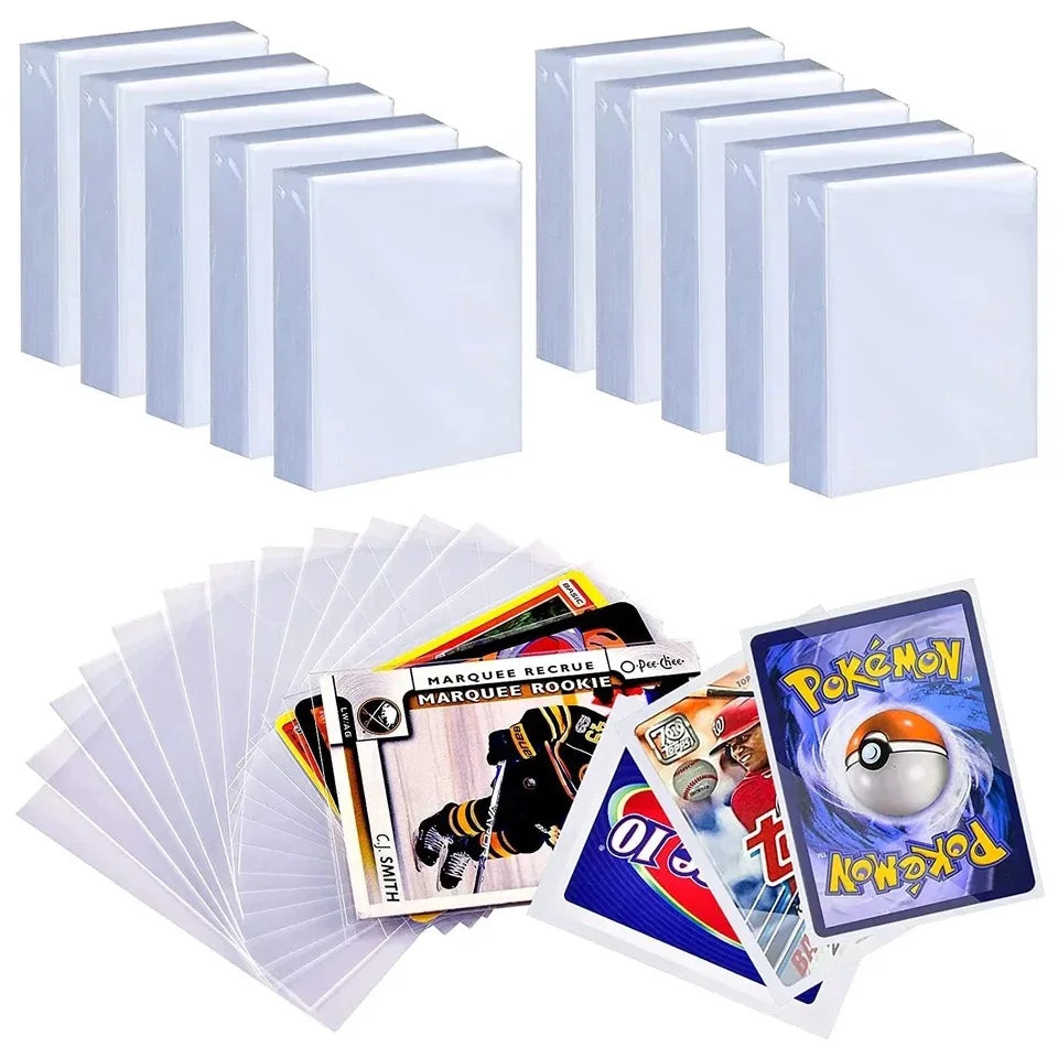100 Pcs Transparent Playing Card Cover Clear Protector Sleeve Holder For Board Game ID Trading Folder Photo Pouch Kit