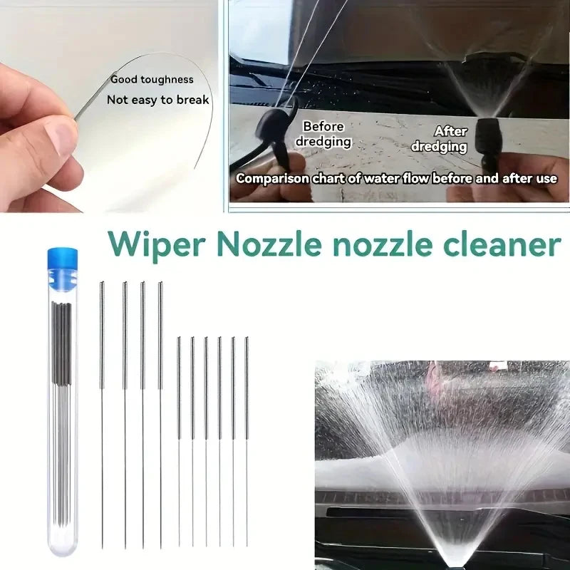 3D Printer Nozzle Cleaning Kit 0.2/0.25/0.3/0.35/0.4mm Stainless Steel Nozzle Cleaning Needles Cleaner For Car Wiper Gas Stoves