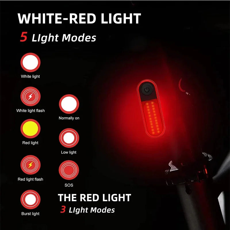 BUCKLOS Bicycle COB Light Set USB Charging High Visibility Taillight 500lm MTB Road Bike Light Lamp Cycling Accessories