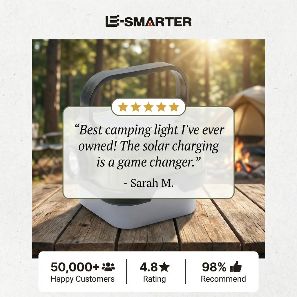 Solar Powered Camping Lantern with Ultra Long Battery Life for Outdoor Tent Emergency Lighting Home Use