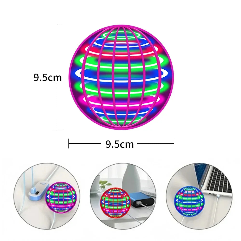1A-Flying Ball, Automatic Spinning Ball LED Dazzling Lights, Floating Magic, Fan UFO Flying Machine, Toy Gift, Game, Sports Ball