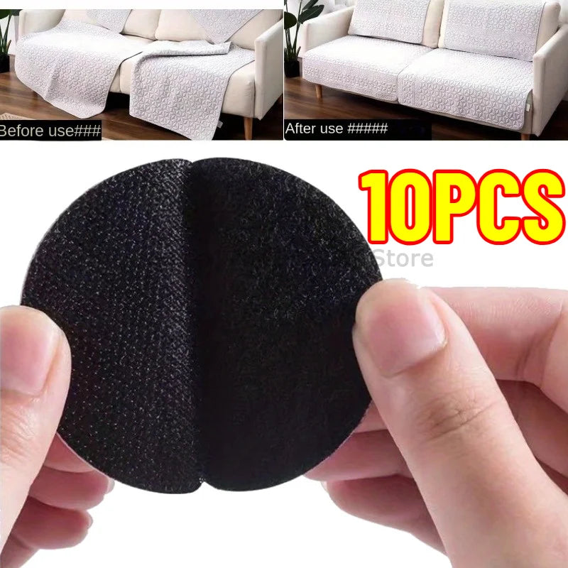 Strong Self Adhesive Hook and Loop Fastener Tape DIY Nylon Sticker Round for Adhesive Fastener Hook Loop with Glue Anti Slip Mat