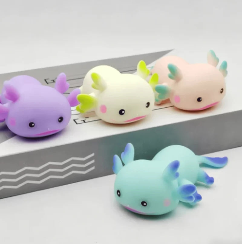 Unbranded Axolotl Squishy Stress Relief Toy Slow Rebound Squeeze Fidget Decompression Toy For Adults Office Desktop Relaxation