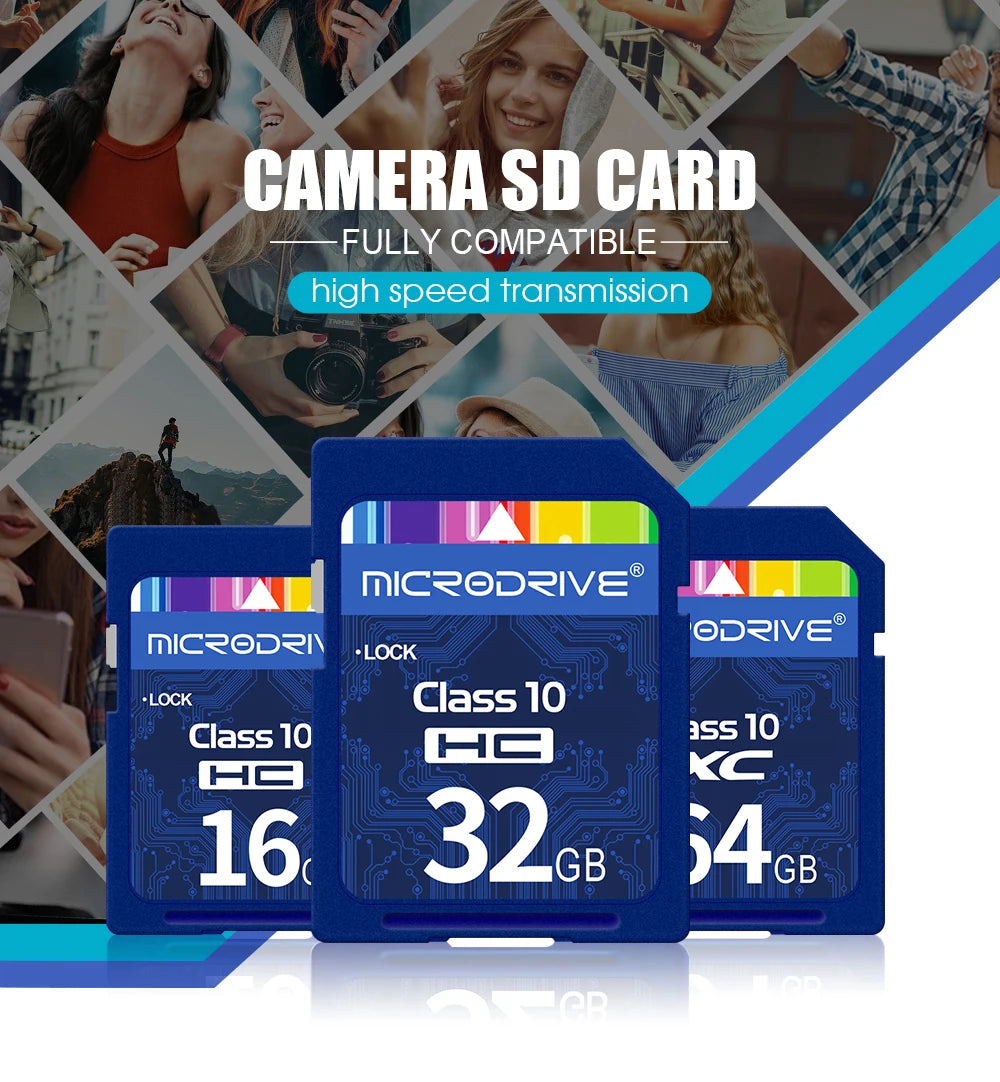 High Speed Class10 SD Card 32GB SD Card 128G 64GB 32GB 16GB Carte SD Memory Card SD Pendrive for Camera Microdrive