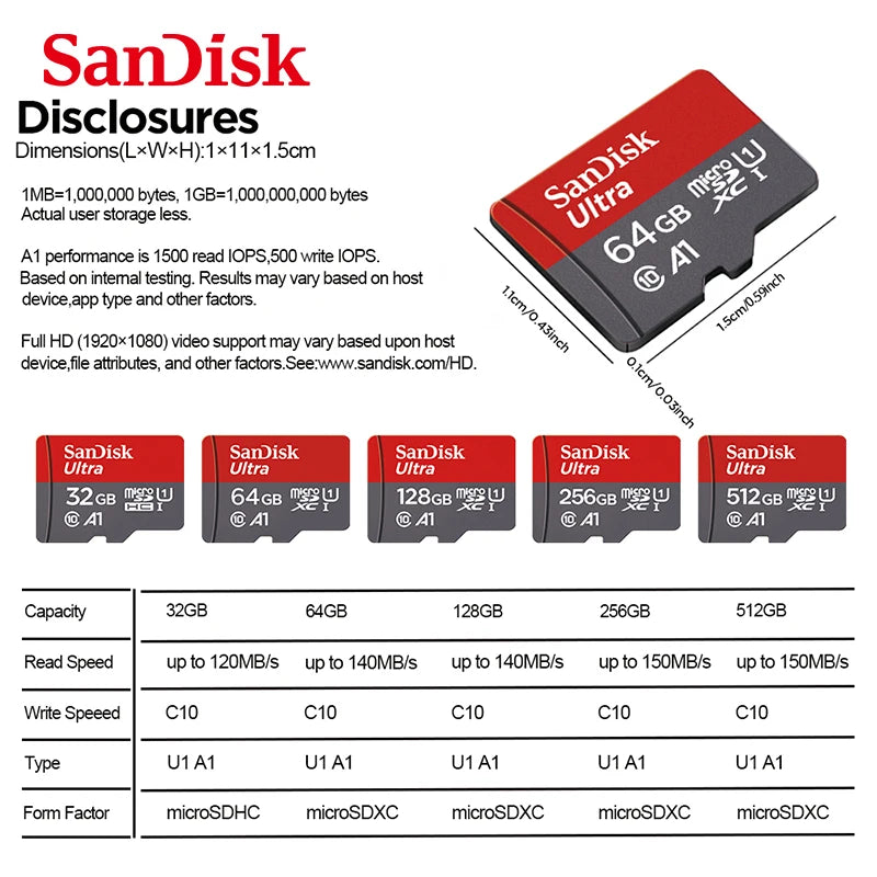 Memory Card 64GB 128GB 256GB 100MB/S Micro SD Card UHS-1 Class10 TF 32GB Flash Memory Card Storage mini Memory Card