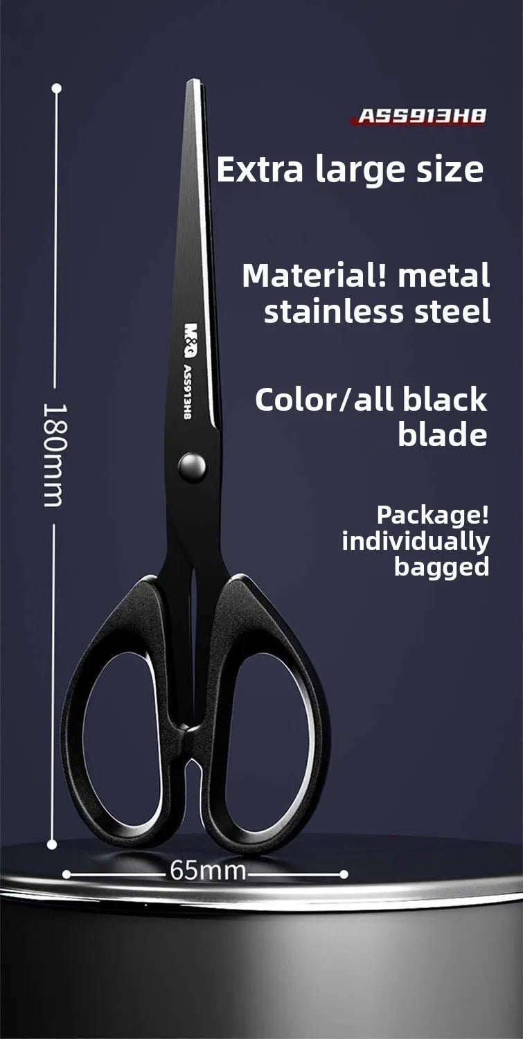 High Hardness Black Blade Scissors Anti-rust Anti-stick Sharp Durable Multipurpose Home Office Craft Sewing Paper Fabric Shears
