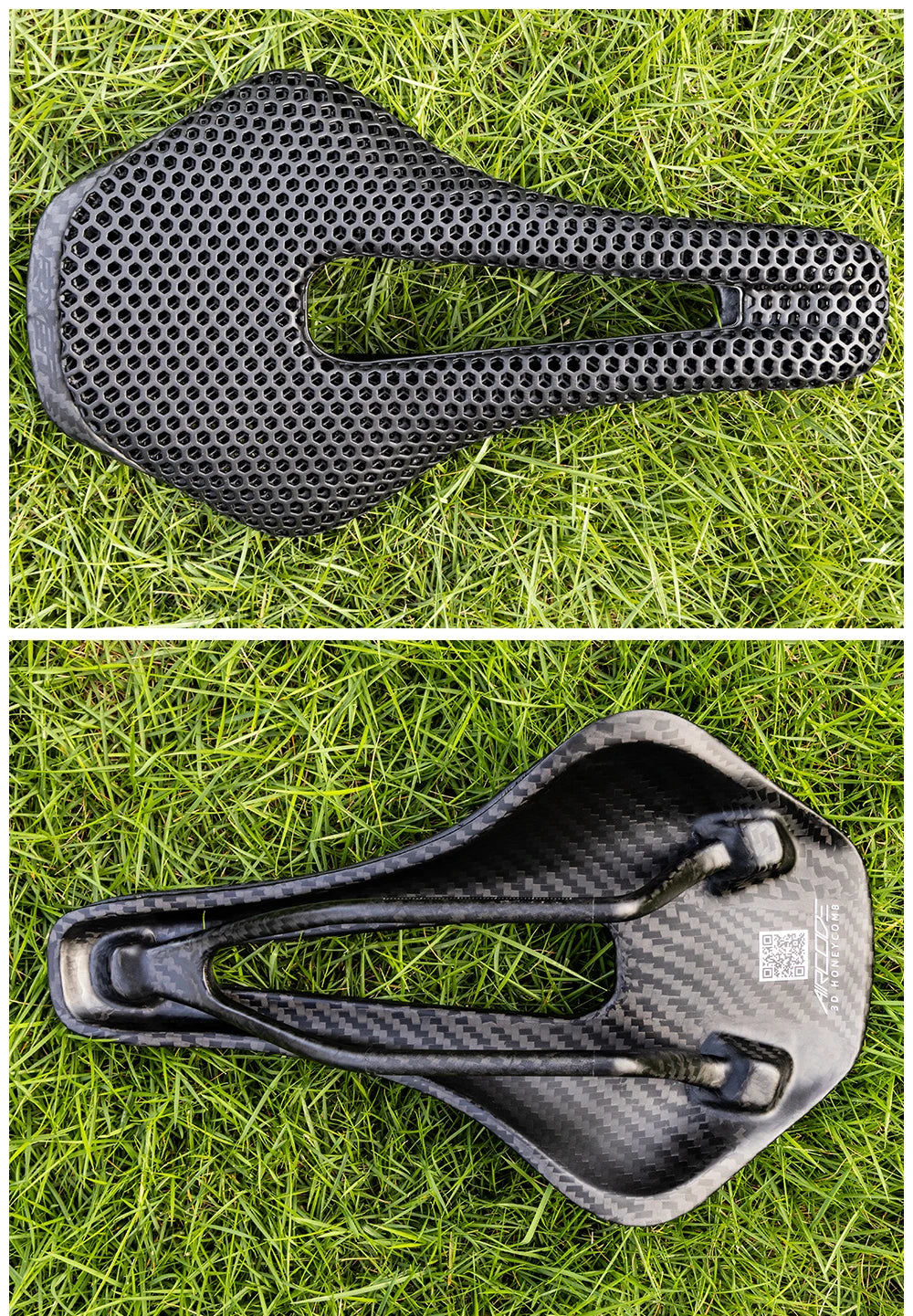 RYET 3D Printed Bike Saddle Ultralight Carbon Fiber Hollow Comfortable Breathable MTB Gravel Road Bicycle Cycling Seating Parts