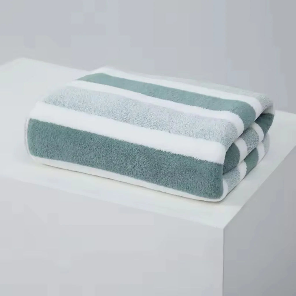 1 Pc Striped Face Towel Thickened Absorbent Soft Face Towel For Home Thick And Durable For Daily Household Use New