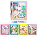 1pc Reusable Kids Magic Water Drawing Books with Pen Repeated Coloring Book Magic Water Drawing Book Sensory Early Education Toy