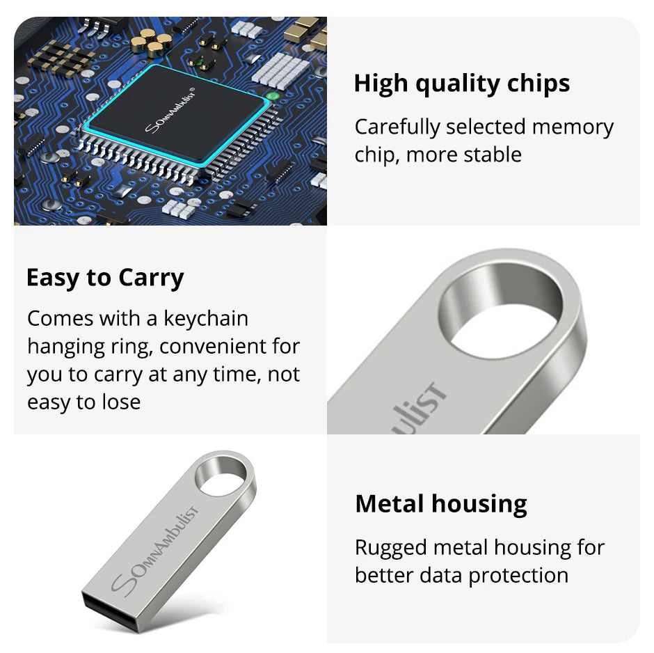 SomnAmbulist Pen Drive 32GB 64GB 128GB High Speed USB2.0 for PC Mobile Mini Pen Drive 16GB 32GB USB Flash Drive 64GB 8GB 4GB