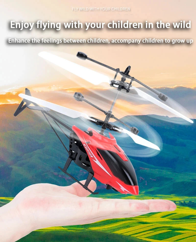 Mini Induction Hover Drone Rechargeable Flying Helicopter Safe Fall-Resistant Toy Gift for Children