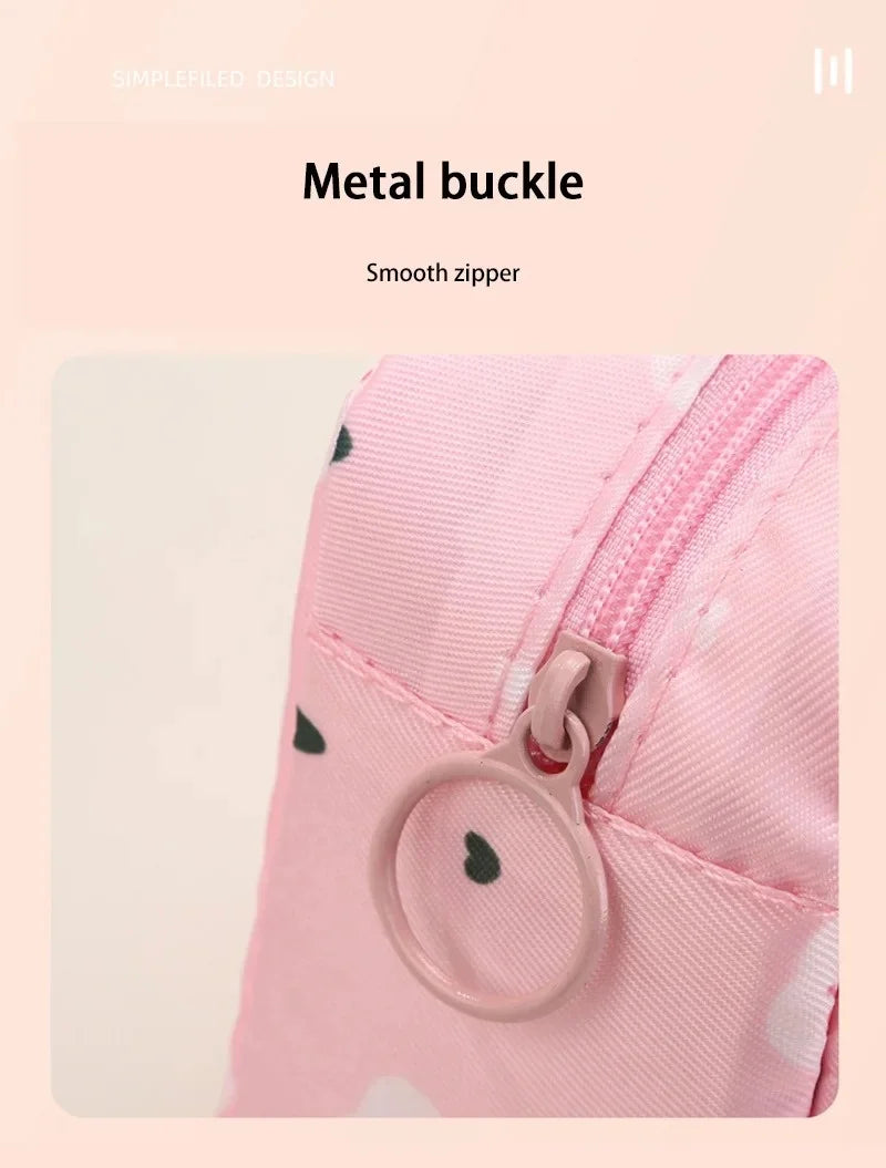 Cartoon Pattern Sanitary Napkin Bag Women Sanitary Napkin Tampon Storage Bag Portable Waterproof Multifunction Organizer Pouch