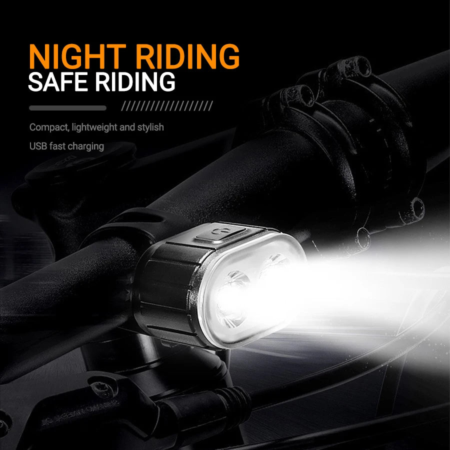 Rechargeable Bicycle Lights Bike Safety Warning Lamp Outdoor Waterproof Cycling Flashlight For Mountain And Road Bikes