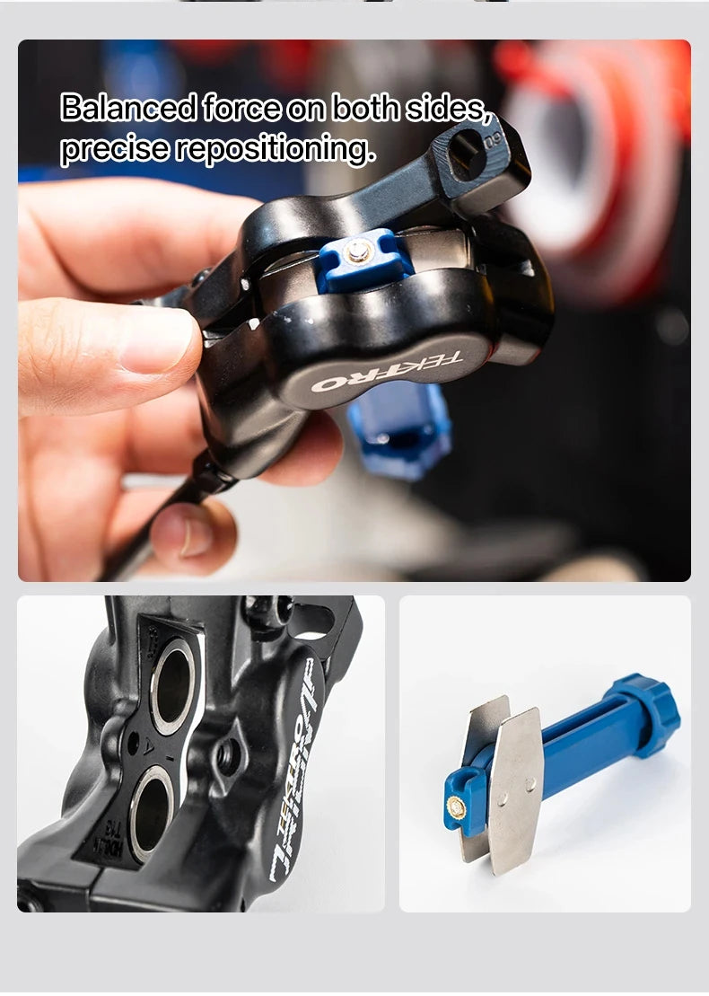 2in1 Bicycle Brake Pad Spreader Tool Durable Steel Rotatable Bike Oil Disc Piston Reset Hydraulic Brake Caliper Piston Extension