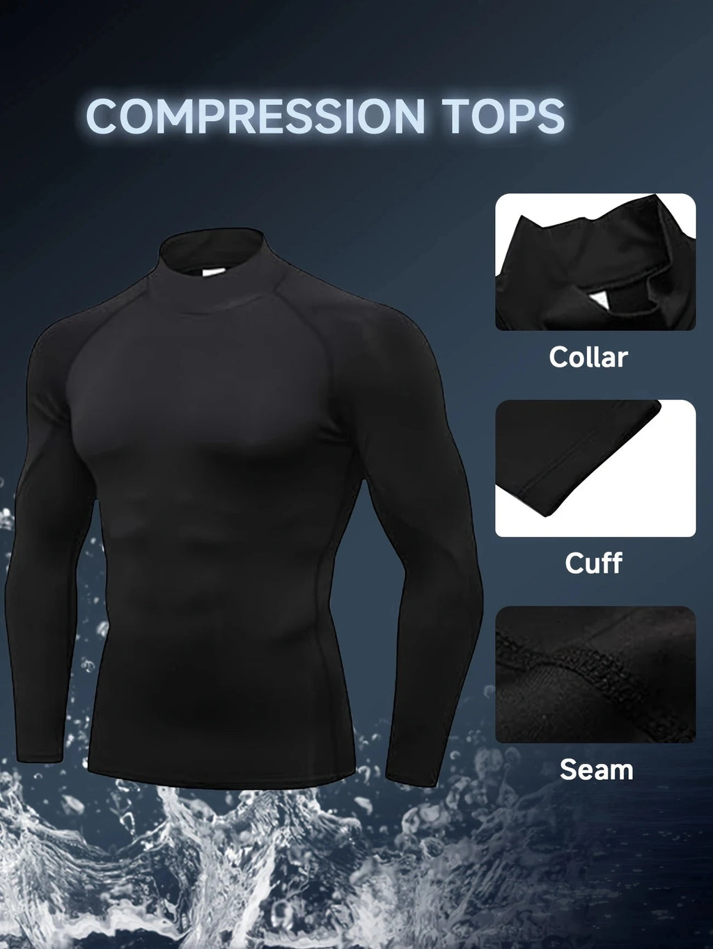 1PCS Men Running T shirt Quick Dry Bodybuilding Sport Shirt Long Sleeve Compression Top Fitness Tight Rashgard Gym T-Shirt Men
