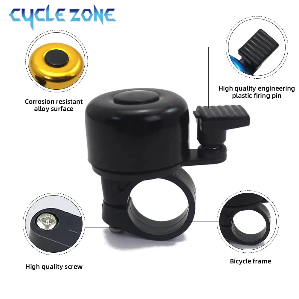 MTB Bicycle Bell Aluminum Alloy Bike Handlebar Bell Ring Mountain Road Cycling Safety Warning Bicycle Horn Cycling Accessories