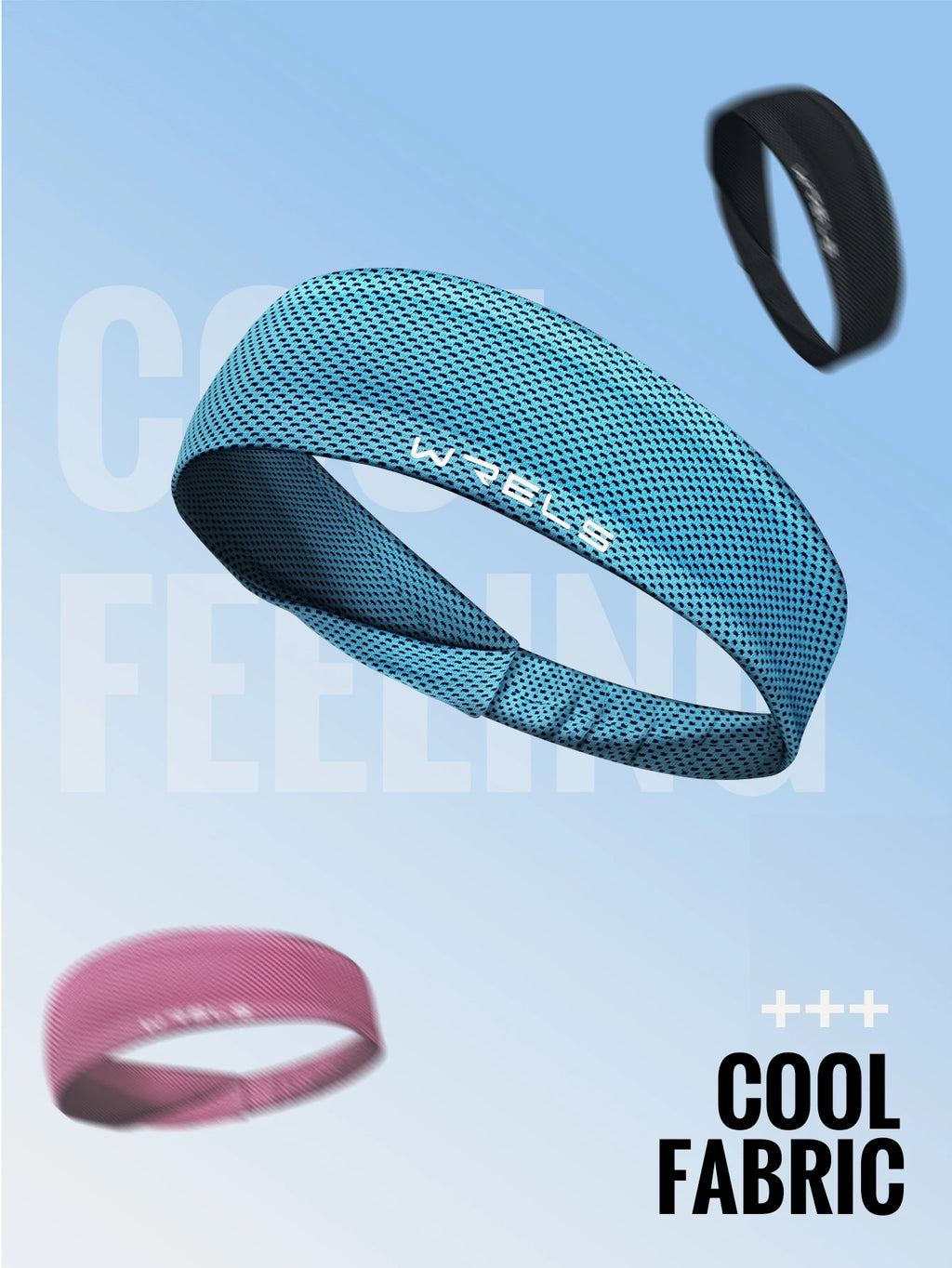 WRELS Sport Headband Sweatband Running Hair Band Yoga Fitness Gym Workout Mesh Breathable Moisture Wicking Anti Slip Hairband