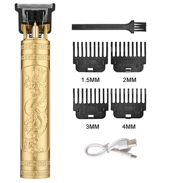 Vintage Hair Clipper Cordless Trimmer Portable USB Fast Charging Hair Cutting Machine Electric Shaver Professional Barber