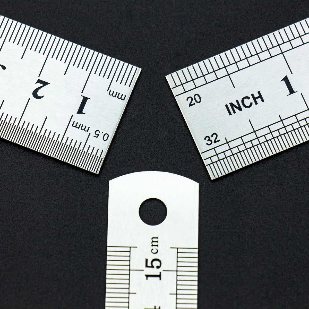 Thickened Steel Ruler | 15/20/30/40/50/60cm | Dual CM & Inch Scale | Precise Measurement for Office, School & Industry