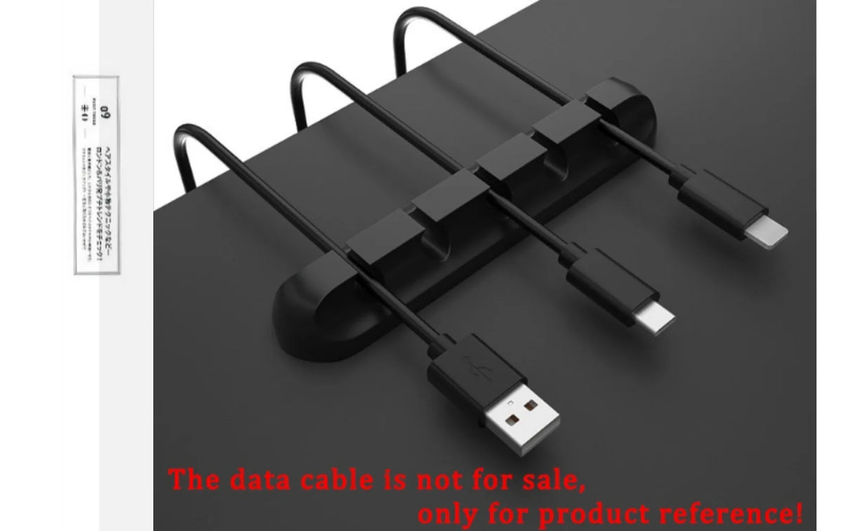 Self-Adhesive Power Cord Manager Fixed Chuck Plug Mouse Cable Headset Winder Mobile Phone Data Cable Card Silicone Desktop