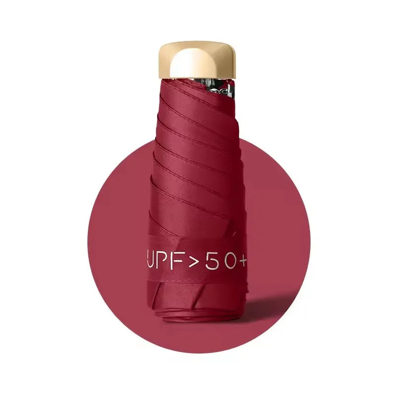 Mini Pocket Umbrella Small Sun Rain Umbrella Vinyl Folding Umbrella UV Ultraviolet Protection Sun Shade Pocket Parasol Capsule