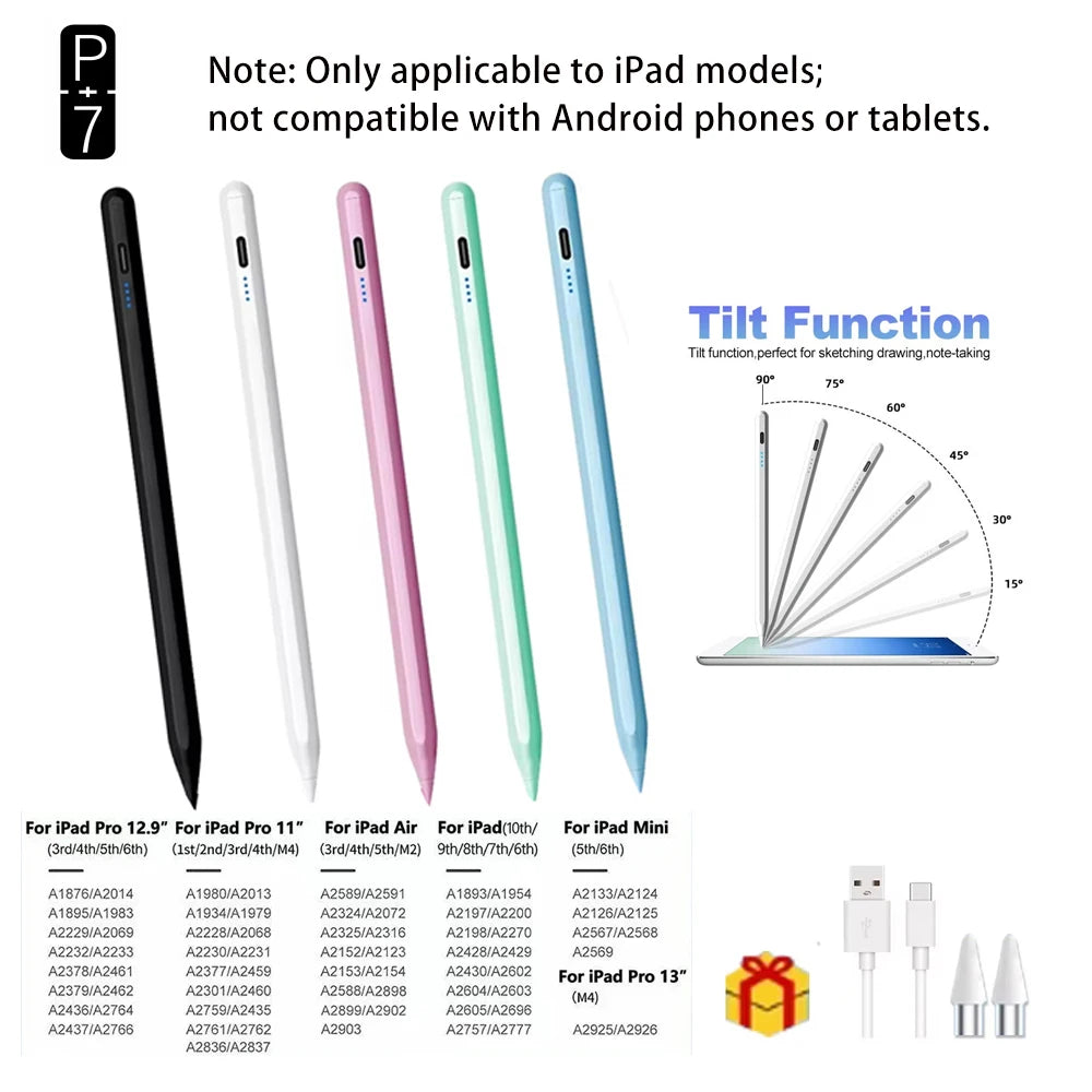 P+7 Touch Pen Dedicated For IPad10/ iPad Pro / iPad Air / iPad Mini4/5/6/7 Stylus Drawing Writing And Note-Taking Alternative Pe