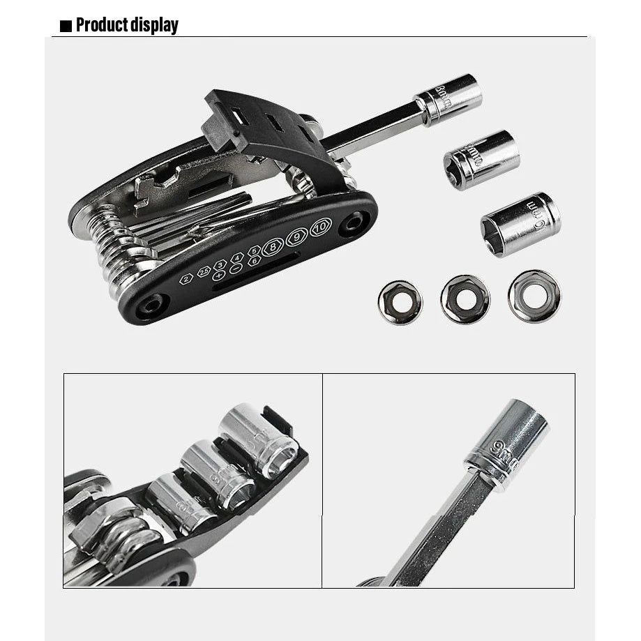 Bicycle Multi-functional Repair Tool 16 in 1 Bike Multi Repair Tools Kit Hex Spoke Wrench Screwdriver for Road Bike Accessories