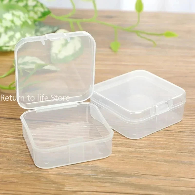 Transparent Plastic Compartment Storage Box Multifunctional Jewelry Beads Small‑Parts Organizer Case Crafts Hardware Pill Seed