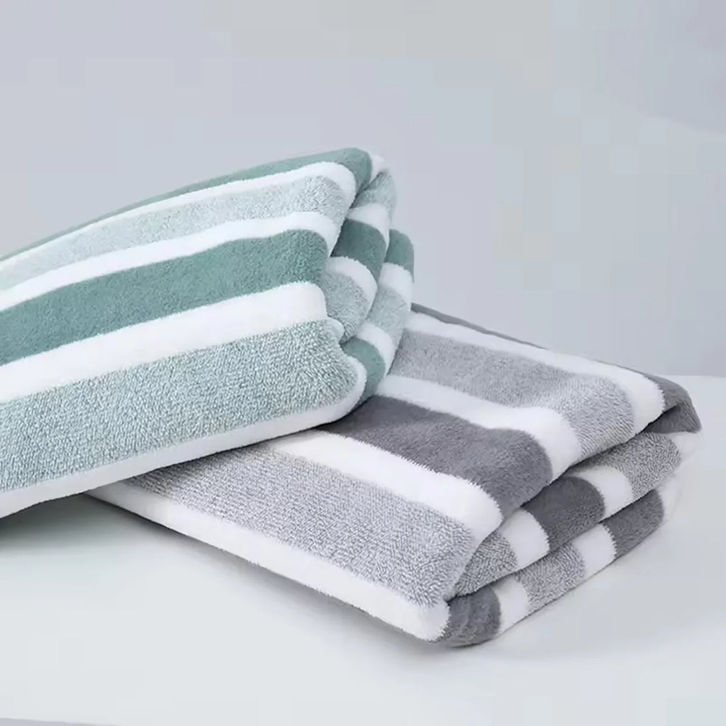 1 Pc Striped Face Towel Thickened Absorbent Soft Face Towel For Home Thick And Durable For Daily Household Use New