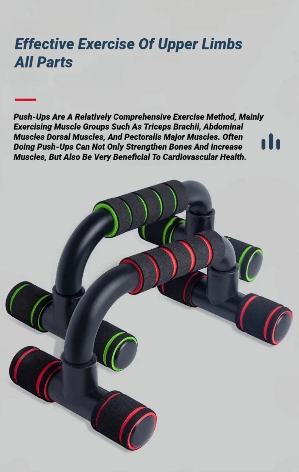 Non-Slip Push Up H-Shaped Support Bar Stand Home Fitness Power Rack Gym Handles Pushup Bars Exercise Arm Chest Muscle Training
