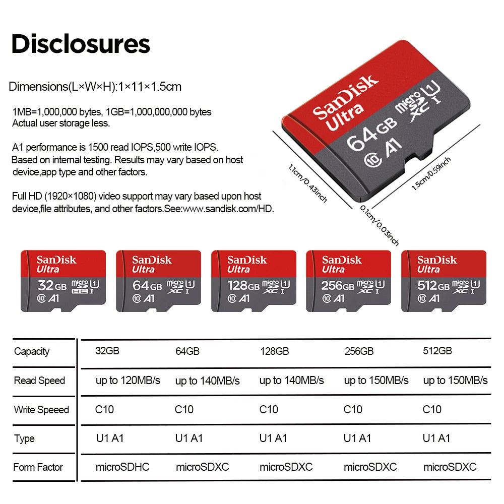 Memory Card 64GB 128GB 256GB 100MB/S Micro SD Card UHS-1 Class10 TF 32GB Flash Memory Card Storage mini Memory Card