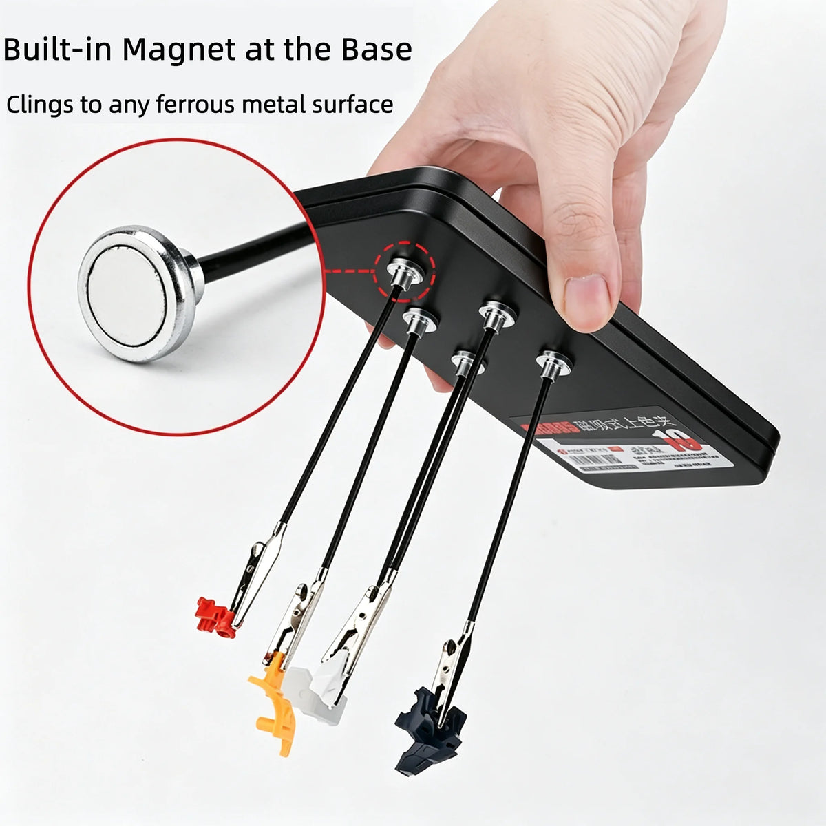 Bendable Magnetic Painting Clips Set With Metal Storage Box 360 Flexible Gooseneck Alligator Clip For Scale Model Airbrush Color
