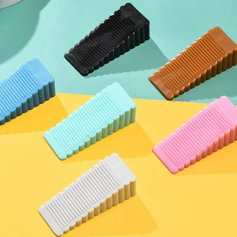 Safety Silicone Door Stop Stoppers Block Wedge Doorstops Door Stopper Home Office Door Rear Retainer Anti-collision Stop