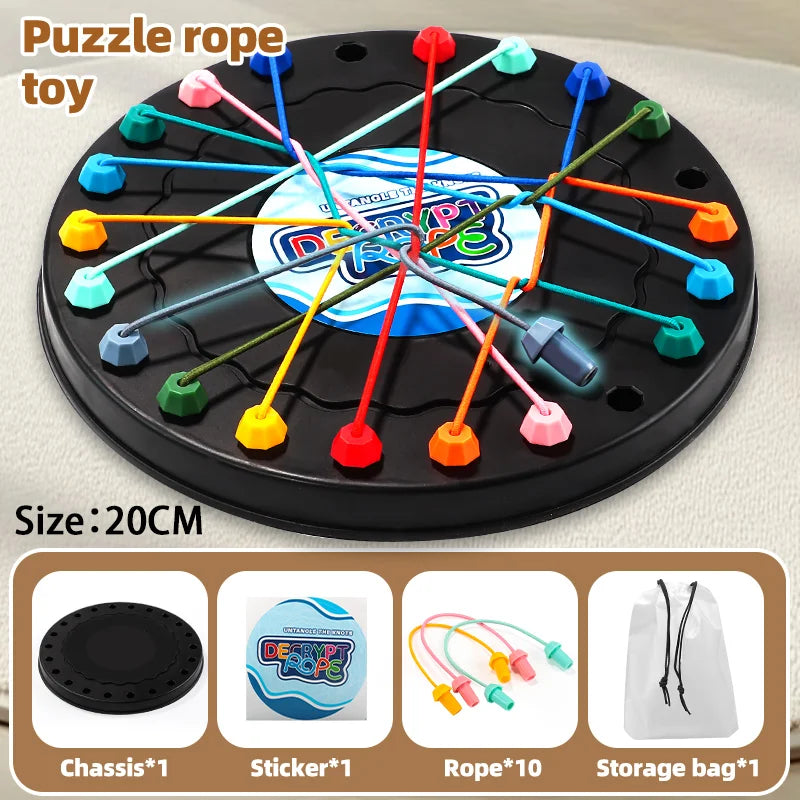 2025 New Rope Breaking Battle Challenge Puzzle Toy Knot Toy Children's Rope Decoding Game Logic Training