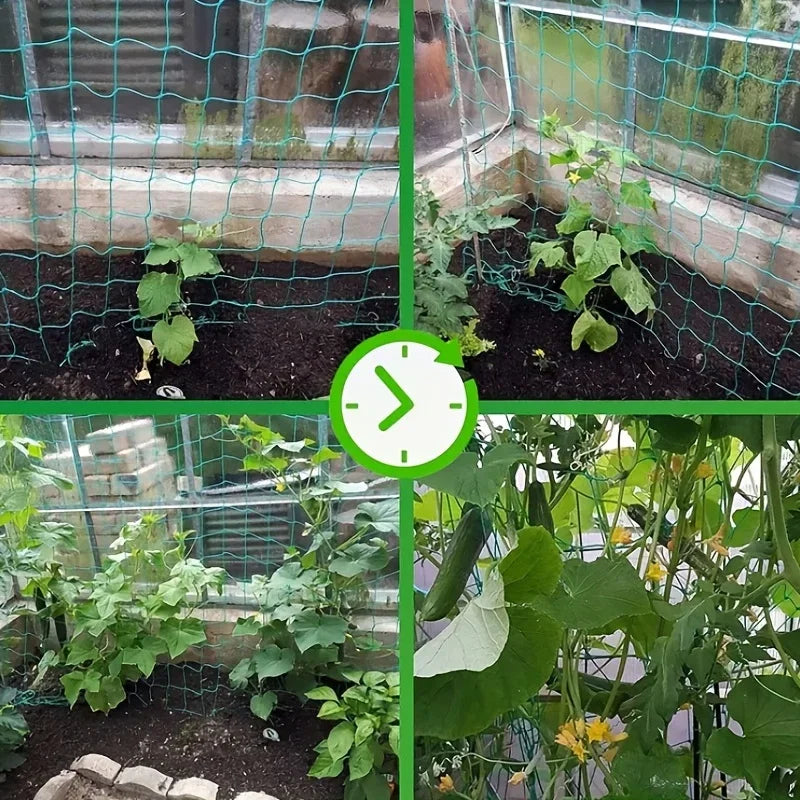 Plant Trellis Pergolas, Heavy-Duty Polyester Grow Net, Garden Trellis Netting With Square Mesh For Climbing Plants, Vegetables,